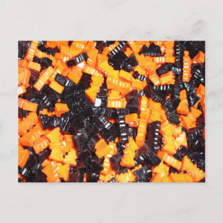 Candy Vampire Bats Black & Orange Postcard