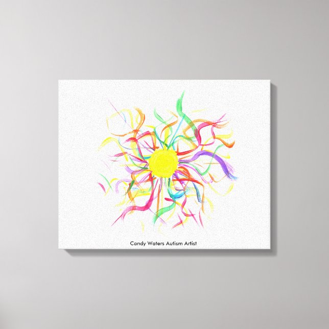 Candy Waters Autism Artist Canvas Print (Front)