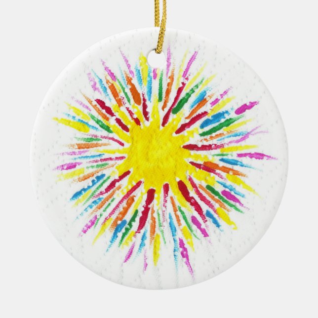 Candy Waters Autism Artist Ceramic Tree Decoration (Front)