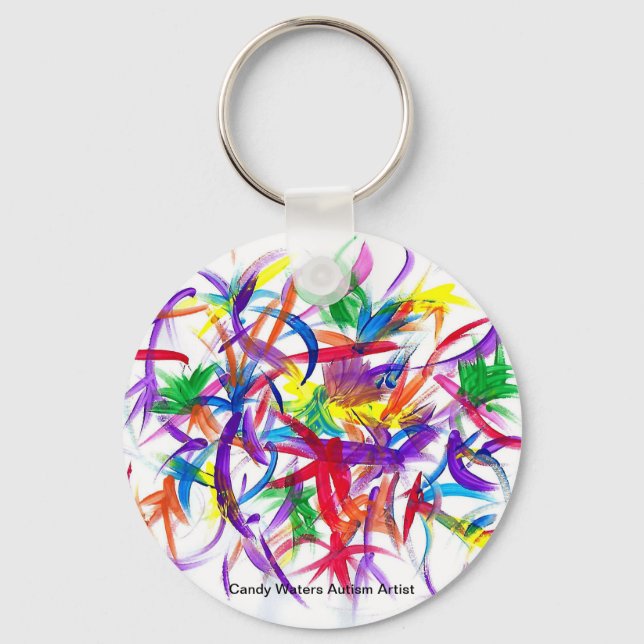 Candy Waters Autism Artist Key Ring (Front)