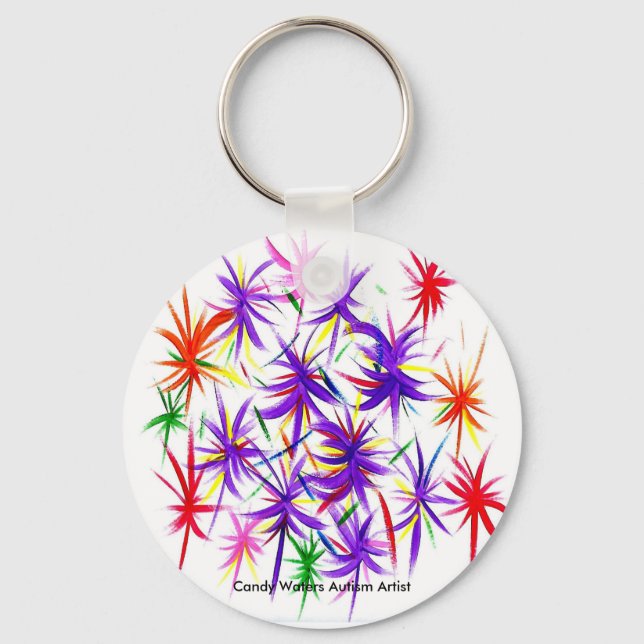 Candy Waters Autism Artist Key Ring (Front)