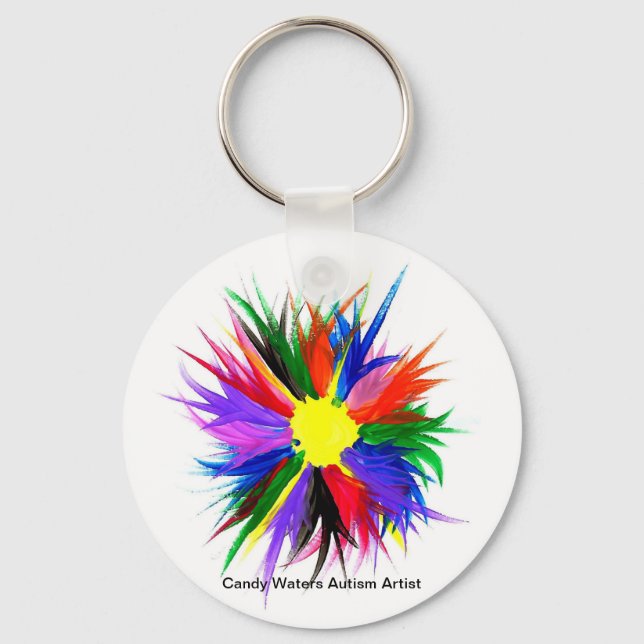 Candy Waters Autism Artist Key Ring (Front)