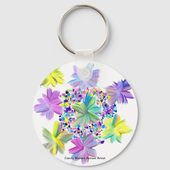 Candy Waters Autism Artist Key Ring (Front)
