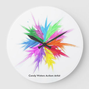 Candy Waters Autism Artist Large Clock
