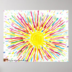 Candy Waters Autism Artist Painting Poster