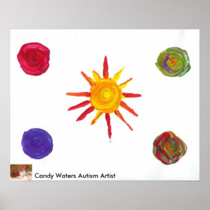 Candy Waters Autism Artist Painting Poster