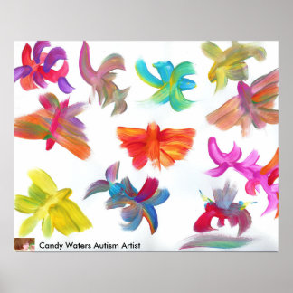 Candy Waters Autism Artist Painting Poster