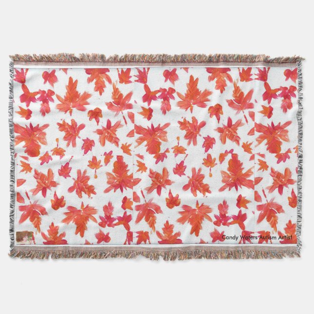 Candy Waters Autism Artist Throw Blanket (Front)