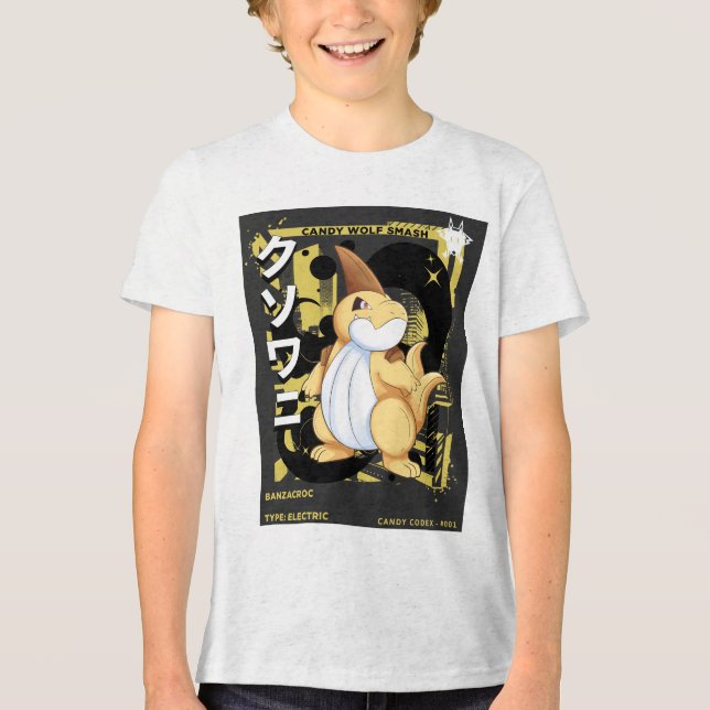 Candy Wolf Smash | Banzacroc Tri-Blend Shirt (Front)