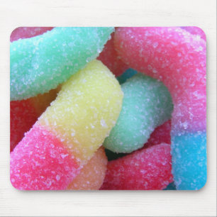 Candy worms mouse mat