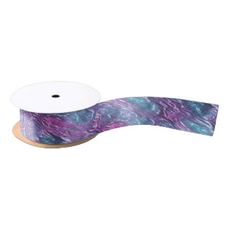 candy wrapper - blue/purple : satin ribbon
