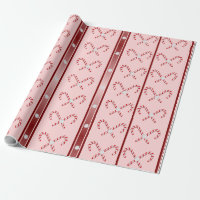 CandyCane and Stripes Pattern Pink, Red, White