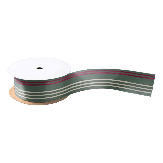Candycane Palm, Hawaiian Style Christmas Satin Ribbon (Spool)