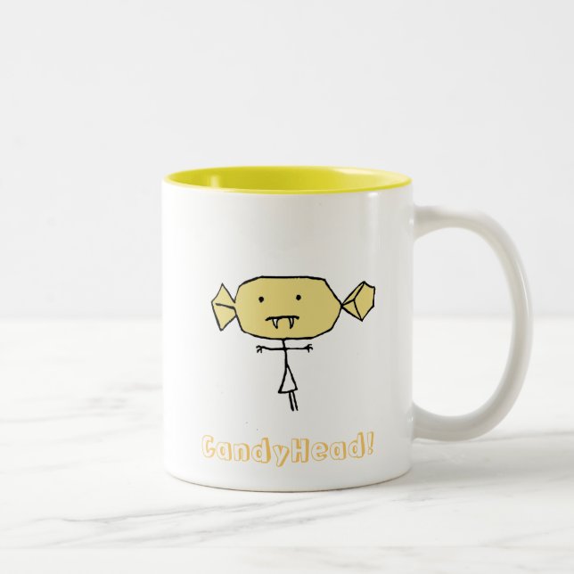 CandyHead bitey Mug Yellow (Right)