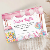 Candyland Baby Shower Diaper Raffle Enclosure