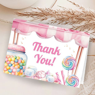 Candyland Baby Shower Folded Thank You Cards