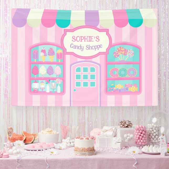 Candyland Birthday Decorations Candy Shop Banner (Party)