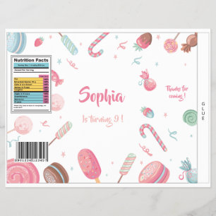 Candyland Chips Bag Wrapper Party Favour Bag