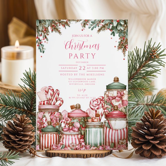 Candyland Christmas Celebration Invitation (Creator Uploaded)