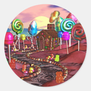 Candyland Classic Round Sticker