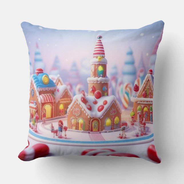 Candyland/Fantasy Town/Throw Pillow (Front)