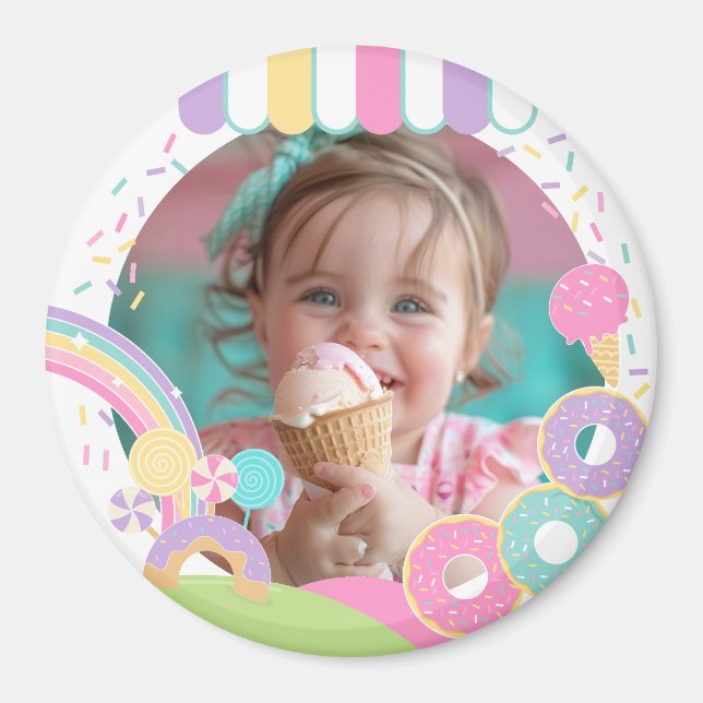 Candyland Ice Cream Keepsake Magnet (Front)