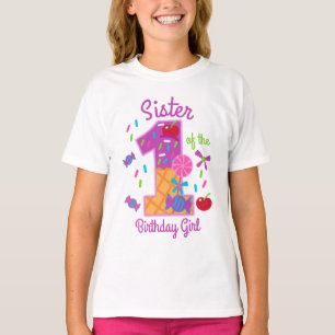 Candyland Sister of the First Birthday lollipop T-Shirt