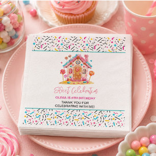 Candyland Sweet Celebration Kids Birthday Party Napkin