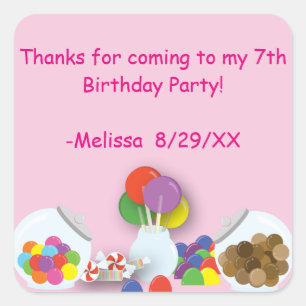 Candyland Sweets birthday Sticker