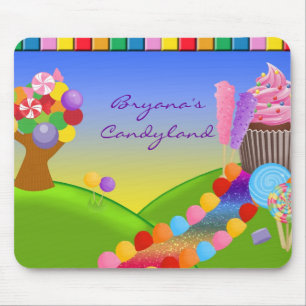 Candyland Sweets Candy Cupcake Trail Mouse Pad
