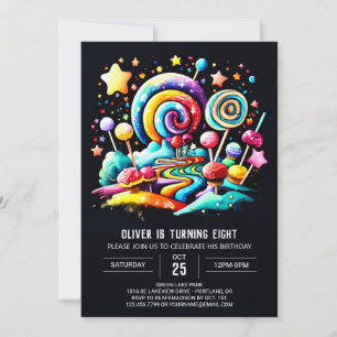 Candyland Whimsy Birthday Invitation