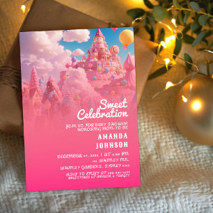 Candyland World Babyshower  Invitation