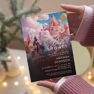 Candyland World Babyshower Invitation