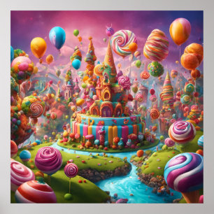 Candyland's birthday cake poster