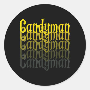 Candyman Backwards Mirror Halloween Custome Funny Classic Round Sticker