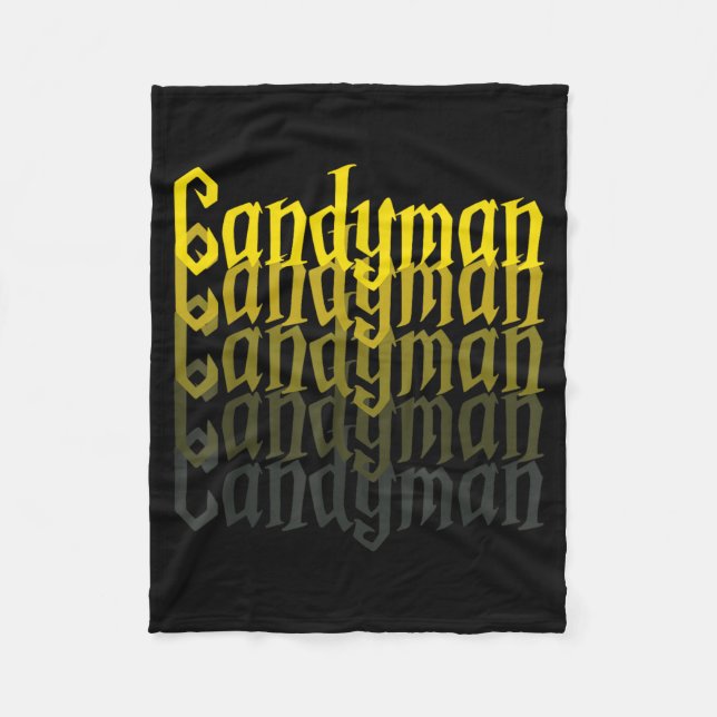 Candyman Backwards Mirror Halloween Custome Funny Fleece Blanket (Front)