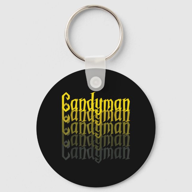 Candyman Backwards Mirror Halloween Custome Funny Key Ring (Front)