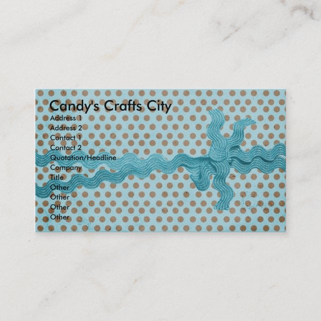 Candy's Crafts City Business Card (Front)