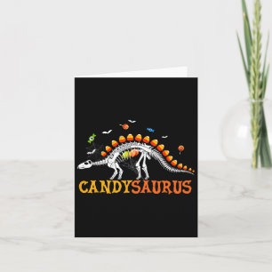 Candysaurus Candy Corn Dinosaur Skeleton Happy Hal Card