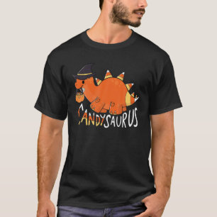 Candysaurus Cute Dinosaur Candy Corn Halloween T-Shirt