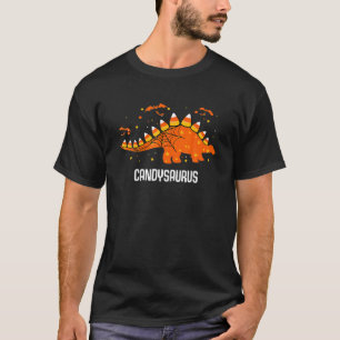 Candysaurus Halloween Dinosaur Candy Pumpkin Kids T-Shirt
