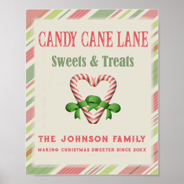 Cane Cane Lane Vintage Family Pastel Poster (Front)