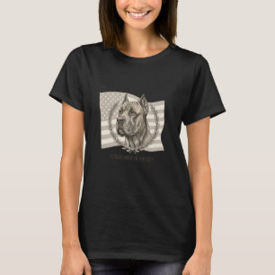 Cane Corso American Flag Established in Loyalty Do T-Shirt