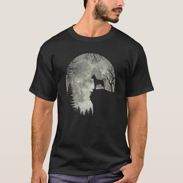 Cane Corso And Moon Halloween T-Shirt (Front)