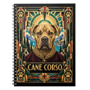 Cane Corso, Art Deco Dog Notebook
