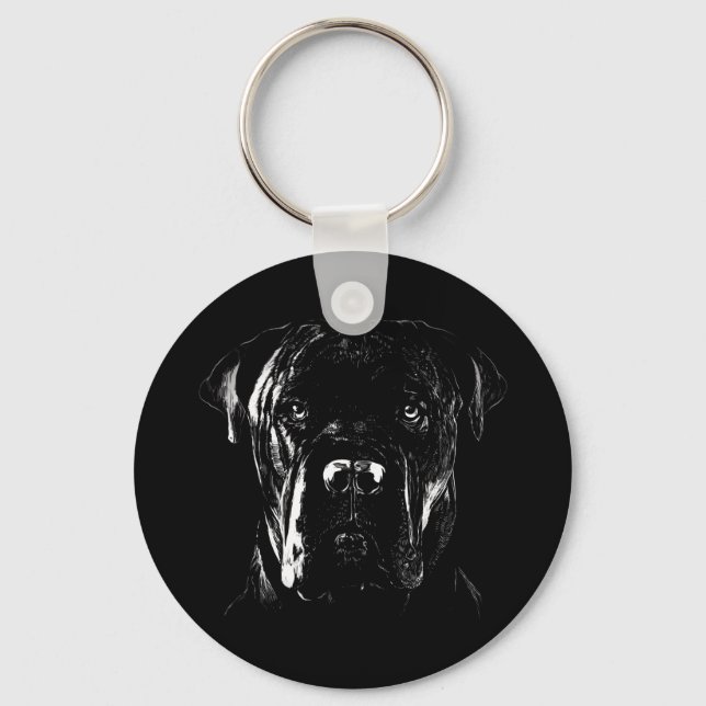 Cane Corso Art : Italian mastiff Key Ring (Front)