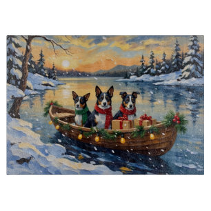 Cane Corso Christmas Boat Holiday Cutting Board