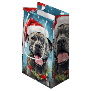Cane Corso Christmas brush painting artwork Small Gift Bag