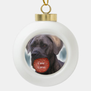 Cane Corso Christmas Ceramic Ball Christmas Ornament