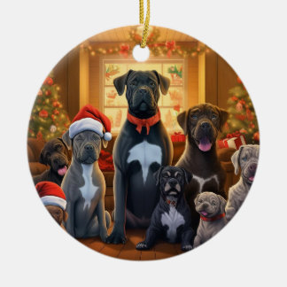 Cane Corso christmas,dog memorial gift,dog lover g Ceramic Tree Decoration